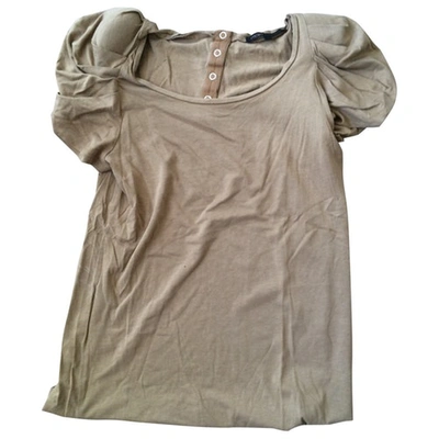 Pre-owned Maje Camel Cotton Top