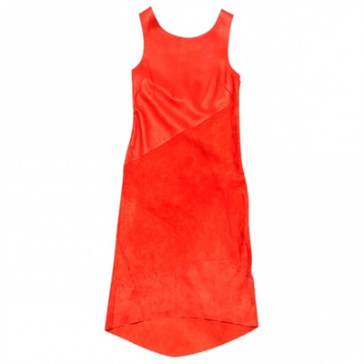 Pre-owned Rag & Bone Leather Mini Dress In Red
