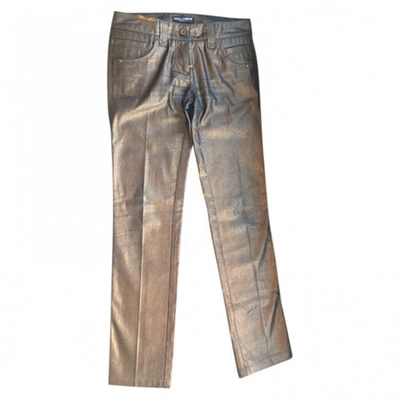 Pre-owned Dolce & Gabbana Slim Jeans In Brown