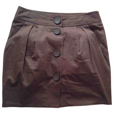 Pre-owned Tara Jarmon Mini Skirt In Brown