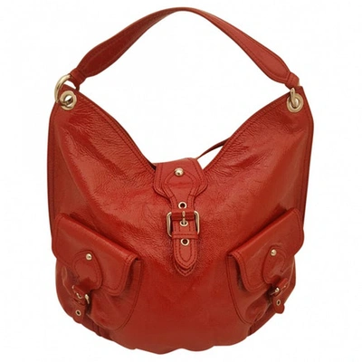Pre-owned Moschino Cheap And Chic Patent Leather Handbag In Red