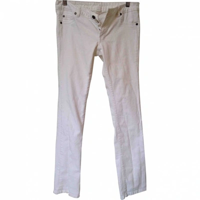 Pre-owned Paul & Joe Straight Jeans In White