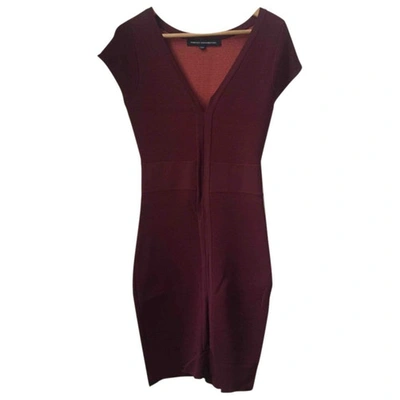 Pre-owned French Connection Mid-length Dress In Burgundy