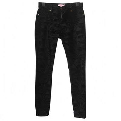 Pre-owned Ted Baker Straight Pants In Black