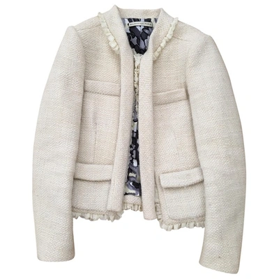 Pre-owned Balenciaga Wool Suit Jacket In Ecru