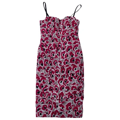 Pre-owned Burberry Silk Mid-length Dress In Multicolour