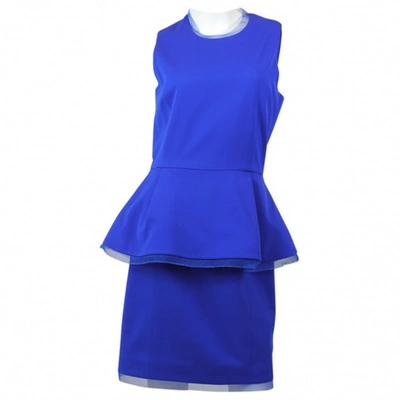 Pre-owned Alexandra Vidal Blue Silk Dress