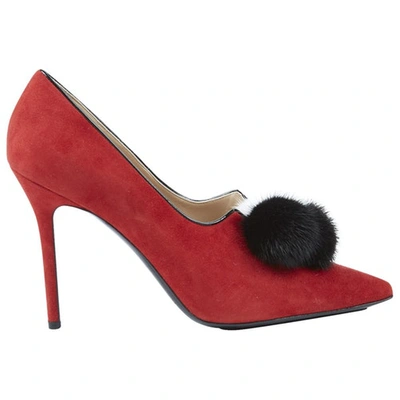 Pre-owned Aperlai Pumps In Red