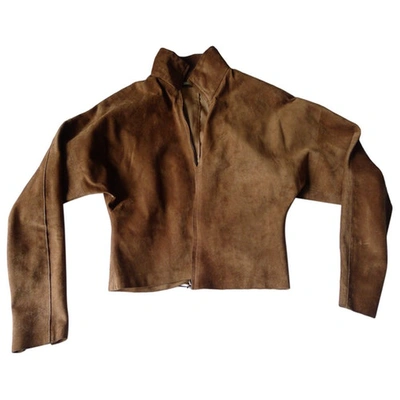 Pre-owned Barbara Bui Leather Jacket In Camel