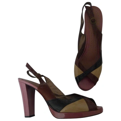 Pre-owned Barbara Bui Patent Leather Sandals In Multicolour