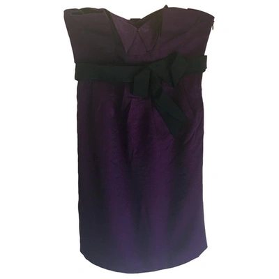 Pre-owned Reiss Polyester Mini Dress In Purple
