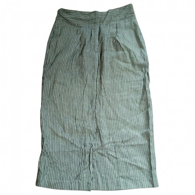Pre-owned Max Mara Linen Mid-length Skirt In Other