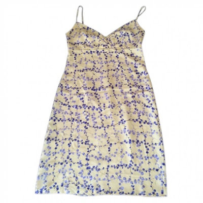 Pre-owned Valentino Silk Dress In Yellow