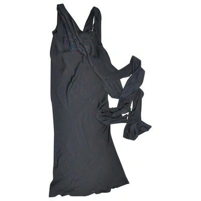 Pre-owned Versace Mid-length Dress In Anthracite