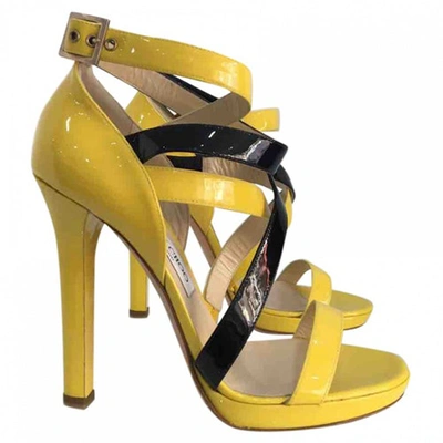 Pre-owned Jimmy Choo Patent Leather Escarpins In Yellow