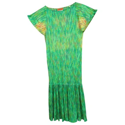 Pre-owned Missoni Silk Mid-length Dress In Green
