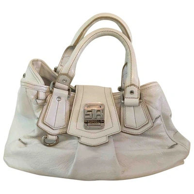 Pre-owned Sonia Rykiel Leather Hand Bag In White