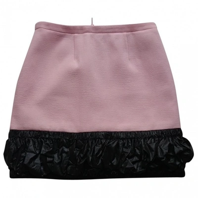 Pre-owned Christopher Kane Wool Mid-length Skirt In Pink