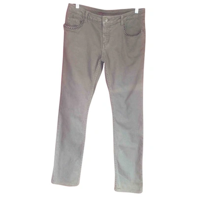 Pre-owned Zadig & Voltaire Straight Pants In Khaki
