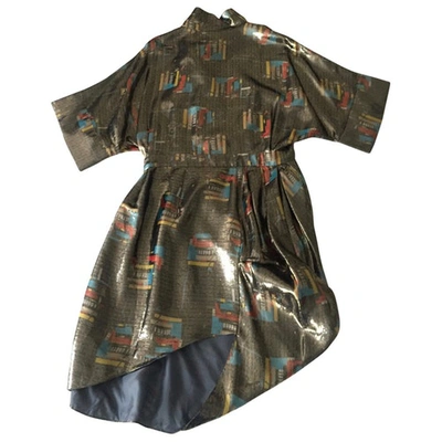 Pre-owned Jw Anderson Silk Mid-length Dress In Multicolour