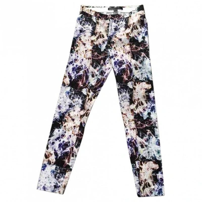Pre-owned Theyskens' Theory Straight Pants In Multicolour