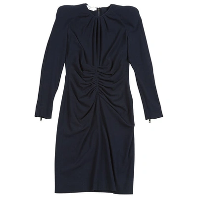 Pre-owned Givenchy Mid-length Wool Dress In Navy