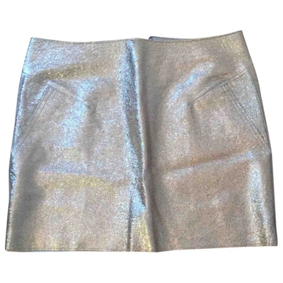 Pre-owned 3.1 Phillip Lim / フィリップ リム Leather Mini Skirt In Gold