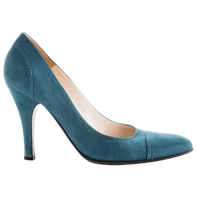 Pre-owned Sergio Rossi Blue Suede High Heel