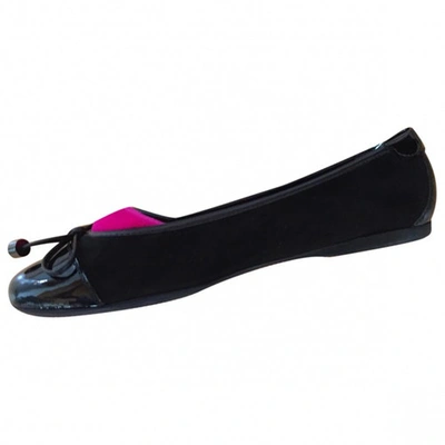 Pre-owned Hogan Patent Leather Ballerines In Black