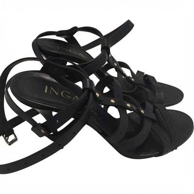 Pre-owned Inga Sandals In Black
