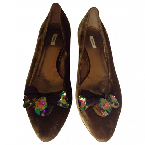 miu miu velvet ballet flats