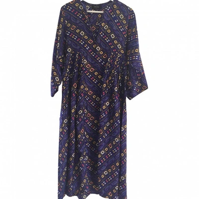 Pre-owned Isabel Marant Silk Maxi Dress In Blue