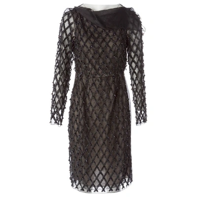 Pre-owned Erdem Mid-length Silk Dress In Black