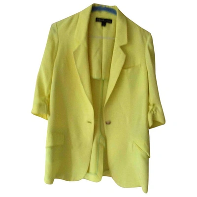 Pre-owned Elizabeth And James Silk Blazer In Yellow