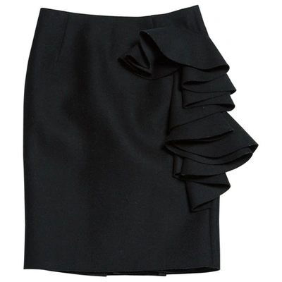 Pre-owned Jay Ahr Wool Skirt In Black