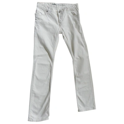 Pre-owned Zadig & Voltaire Straight Jeans In Ecru