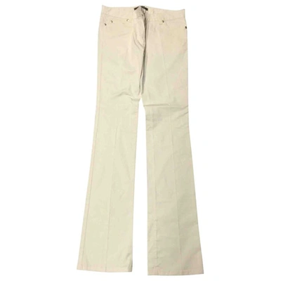 Pre-owned Roberto Cavalli Straight Jeans In Beige