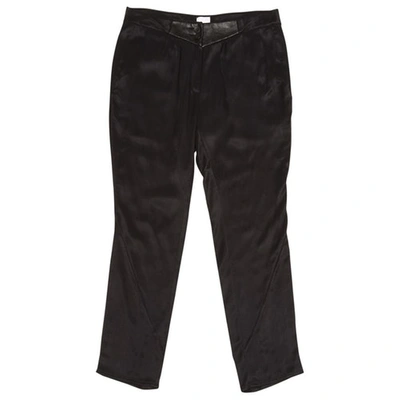 Pre-owned Lala Berlin Chino Silk Trousers. In Black