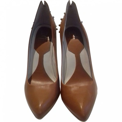 Pre-owned Mcq By Alexander Mcqueen Leather Heels In Camel