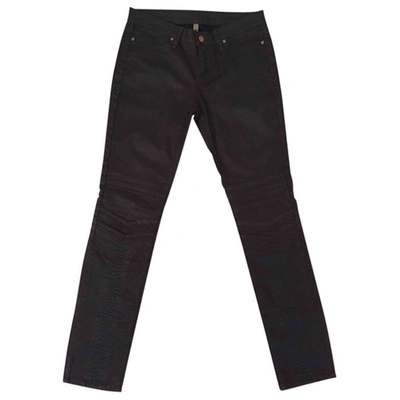 Pre-owned Acquaverde Straight Jeans In Brown