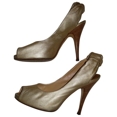 Pre-owned Giuseppe Zanotti Leather Sandals In Gold