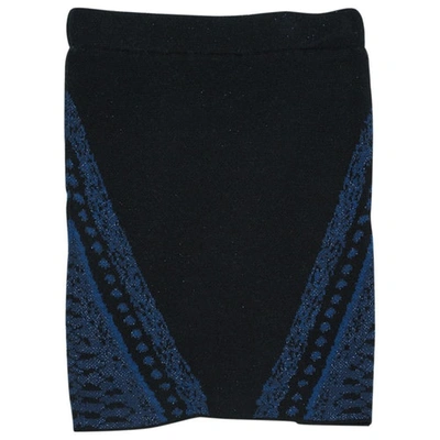 Pre-owned Lala Berlin Wool Mini Skirt In Black