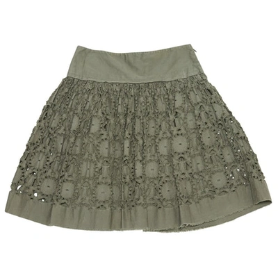 Pre-owned Philosophy Di Alberta Ferretti Mini Skirt In Khaki