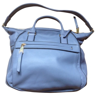 Pre-owned Lancel Leather Hand Bag In Blue