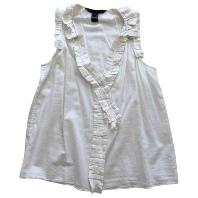 Pre-owned Marc By Marc Jacobs White Cotton Top