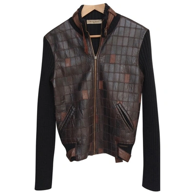 Pre-owned See By Chloé Leather Cardigan In Black
