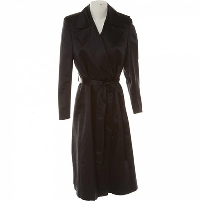 Pre-owned Gucci Black Silk Trench Coat