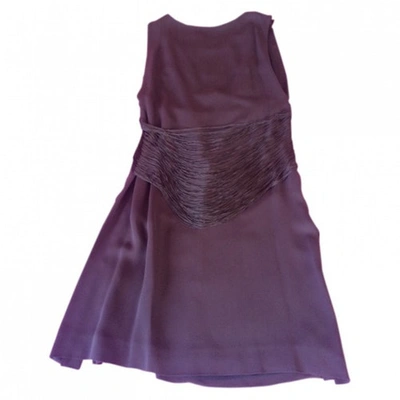 Pre-owned Jil Sander Silk Dress In Purple
