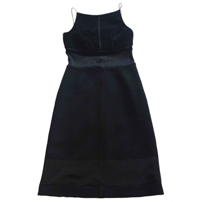 Pre-owned Prada Wool Dress In Black