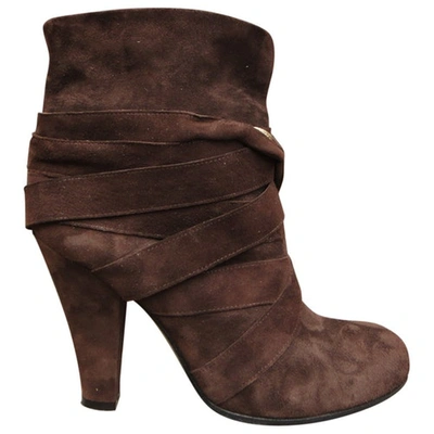 Pre-owned Marc Jacobs Brown Suede Ankle Boots
